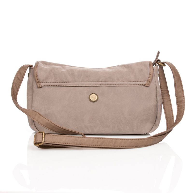 TAMARIS Damen Handtasche Small Saddlebag Laura Taupe Office Freizeit