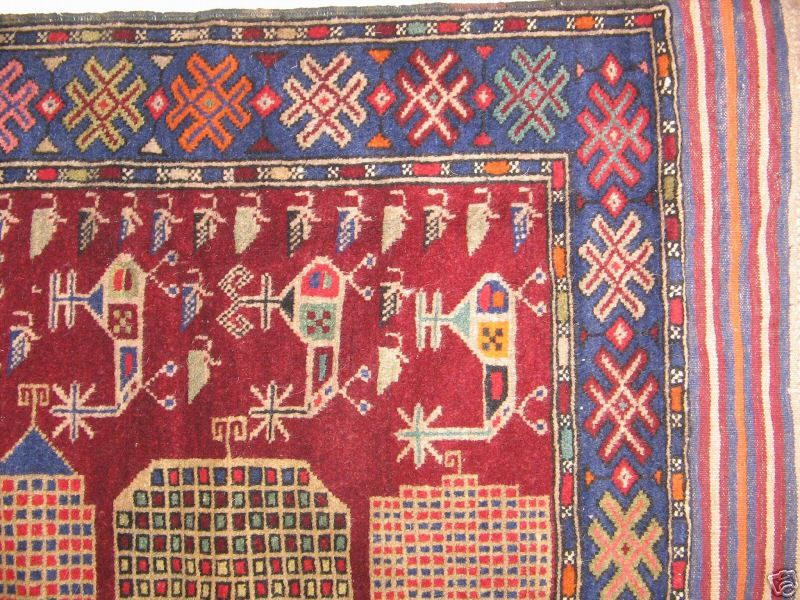 old oriental warrug afghanistan (Krieg teppich) No36