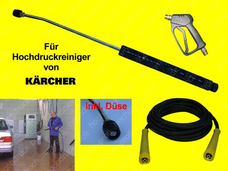 Pistole + Strahlrohr + 15m Hochdruckschlauch f. Kärcher