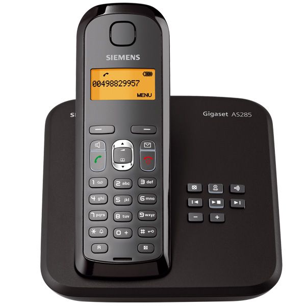 WOW SIEMENS GIGASET AS285 OVP TELEFON SCHNURLOS MIT AB CLIP