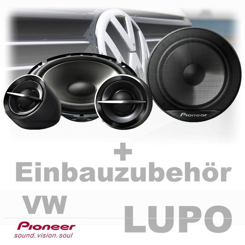 165mm Front Kompo Lautsprecher System Auto Boxen fuer VW Lupo 280 Watt