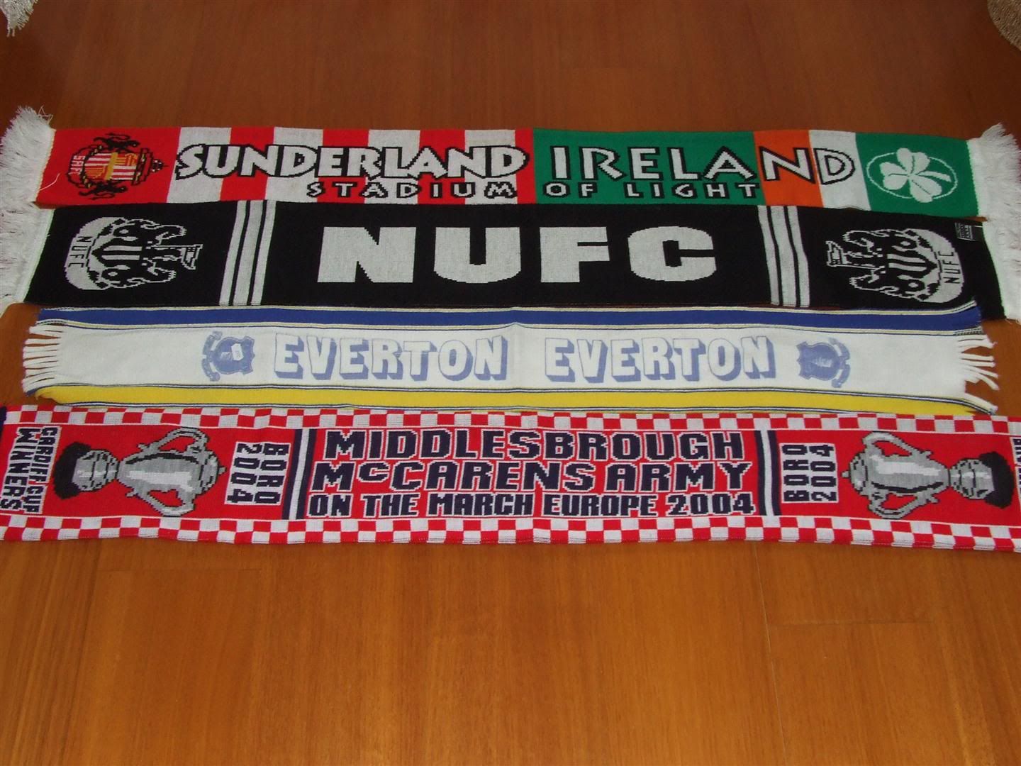 Schal Mix England Sunderland Newcastle Everton Middlesbrough Scarve