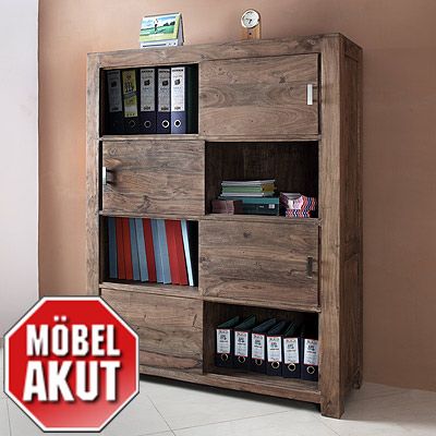 HIGHBOARD GANDHI REGAL AKAZIE VOLL MASSIV   NEU