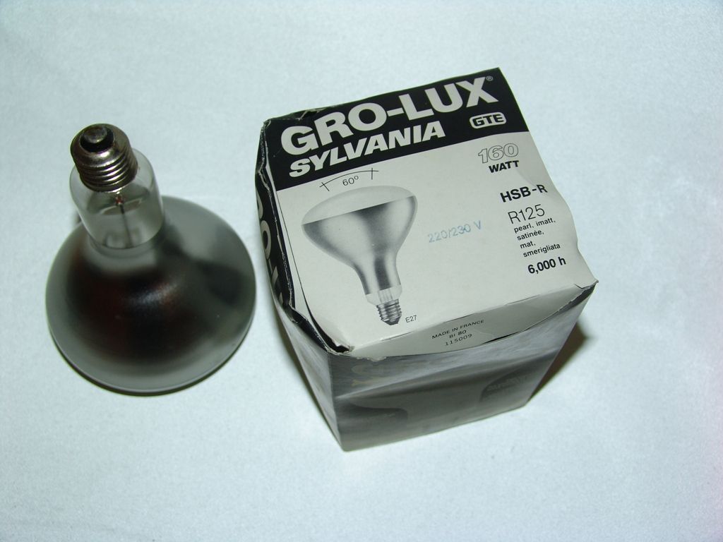 große Pflanzenleuchte Weiß Pflanzenlampe Gro Lux 160 Watt Klassiker