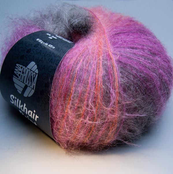 Lana Grossa Silkhair 301 violet orange 50g Wolle