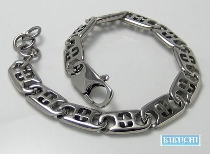 Edelstahl Armband Herren Panzerkette 10mm Kreuz Kette silber