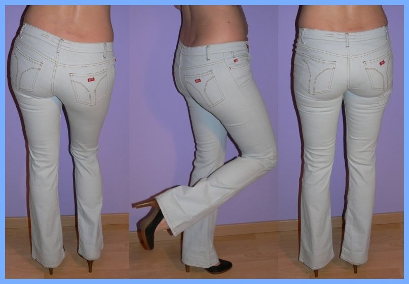 MISS SIXTY Jeans ♥EXTRA LOW TOMMY♥ EISBLAU WEISS STRETCH TY