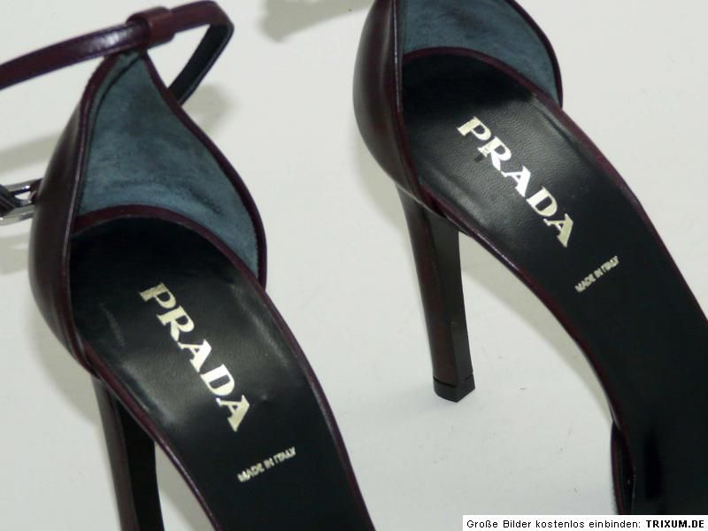 Prada Pumps Neu NP 329,  Gr. 39 UK 6 Mosto Leder High Heels