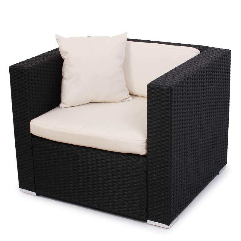 Modulares Poly Rattan Sofa RomV, anthrazit