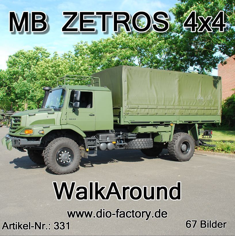 FOTO DVD 331**MB ZETROS 4x4 Bundeswehr**WalkAround**67 Bilder**Dio