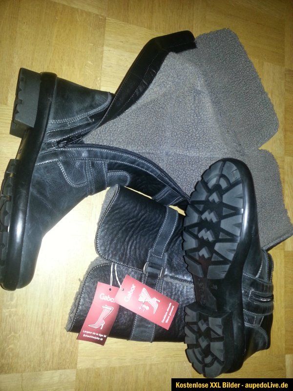 NP160€ Gabor Stiefel,schwarz, warm,Reißverschluß, M weitschaft