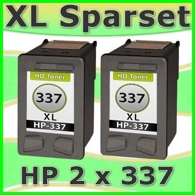 Set 2x HP 337 XL TINTE PATRONEN DeskJet 5940 6940 DRUCKER PATRONE