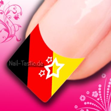 FRENCH DEUTSCHLAND WM 2010 Nail Sticker 20 Stück