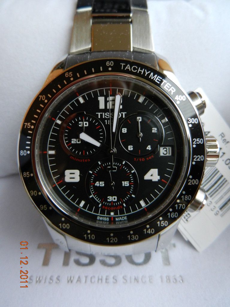 TISSOT+V8 CHRONO BLACK+2012+NEUWARE+UVP 345 Euro