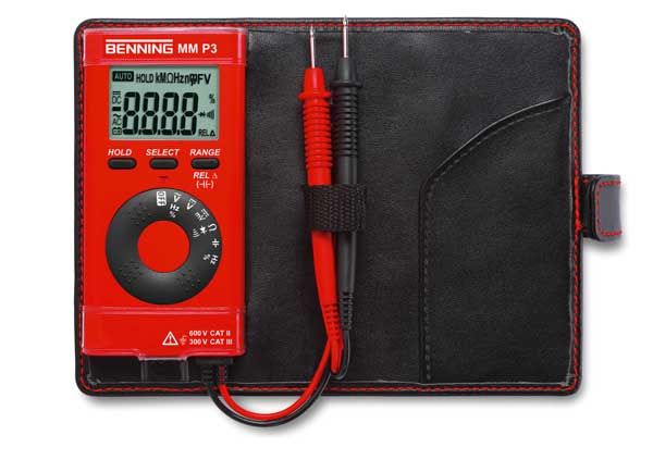 BENNING Digital Multimeter MM P3, im Lederetui