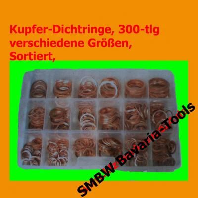 Kupfer Dichtring Sortiment 300 tlg Kupferringe Dichtung