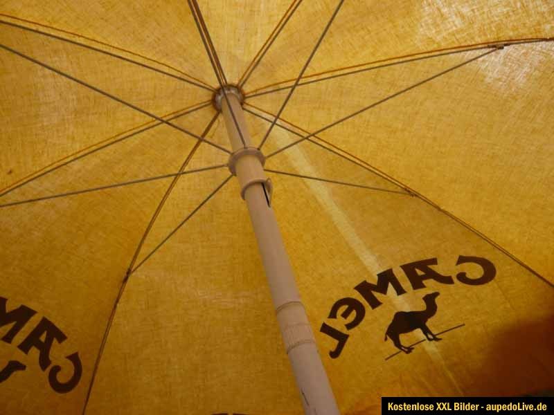 Stück   CAMEL Werbung Sonnenschirm knickbar Garten Balkon Strand