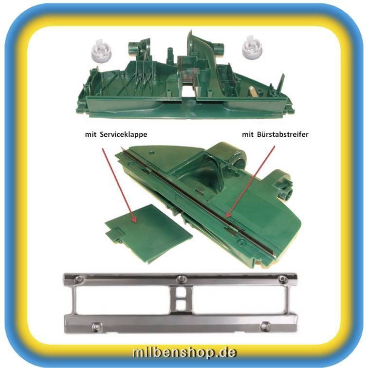 mit 2 Radachsen + Bodenblech f. Vorwerk Kobold EB 350 351