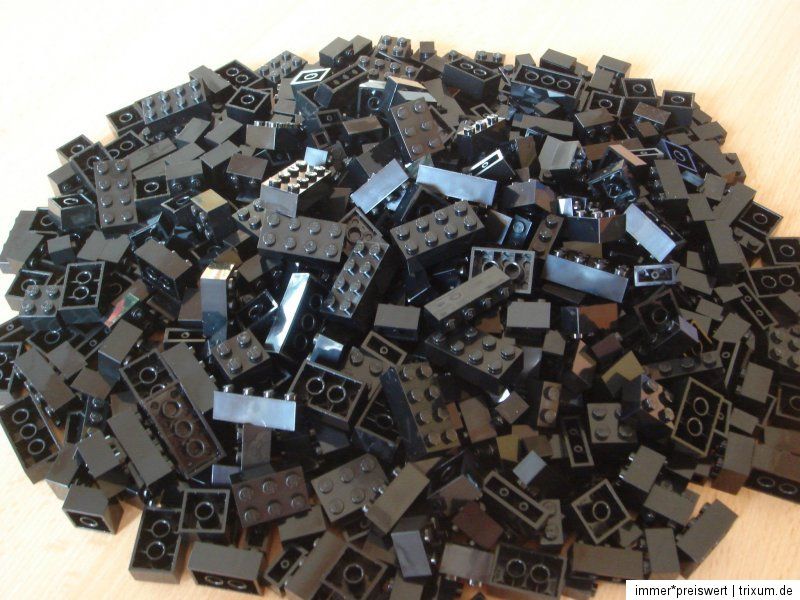 Lego Steine   schwarz   100 Stück   verschiedene Größen   NEU TOP