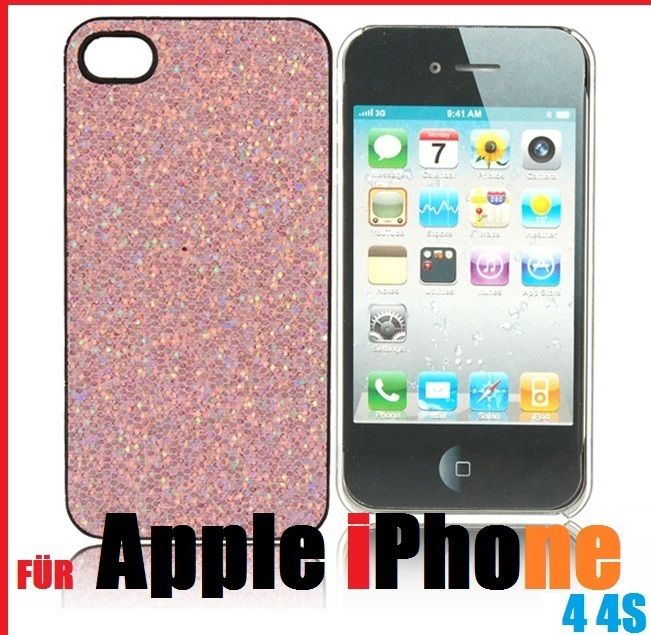 NEU Apple iPhone 4 4S Bumper Schutz Huelle Case Tasche mit Glitzer