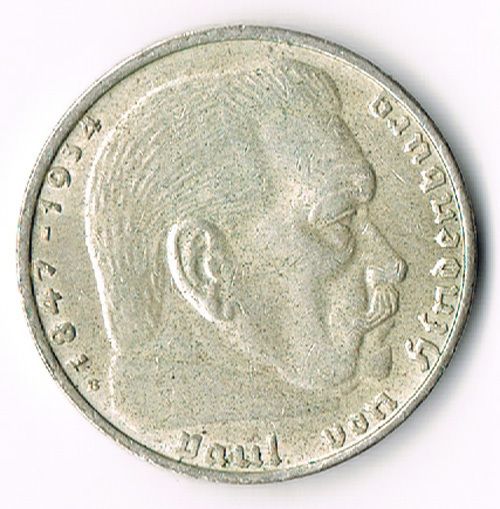  REICH 2 MARK REICHSMARK 1938 B HINDENBURG JAEGER J 366 SILBER AG