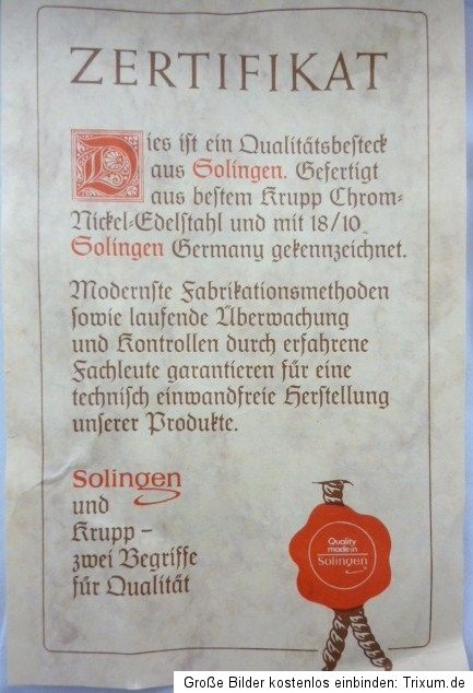 Besteckset Nivella Solingen 44 teilig 23/24 Gold Auflage mit