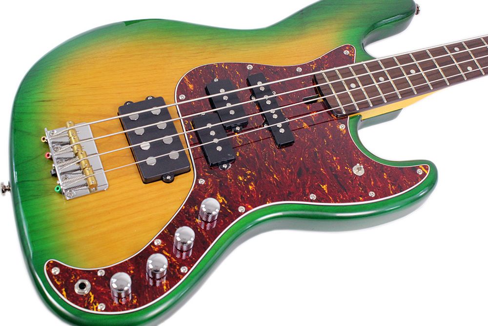 Invasion E Bass JB 370 JBG Jamaika Greenburst ABVERKAUF 