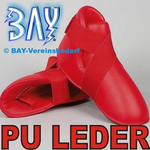 BAY Fußschutz KICKBOXEN Fußschoner ROT TKD Fuß Safety