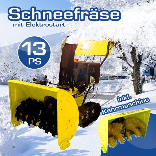 SCHNEEFRÄSE RAUPENANTRIEB 13 PS 375 cc LONCIN MOTOR ELEKTROSTART 71