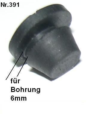 12x Gummistopfen Bohrloch Verschlußstopfen 6mm 391