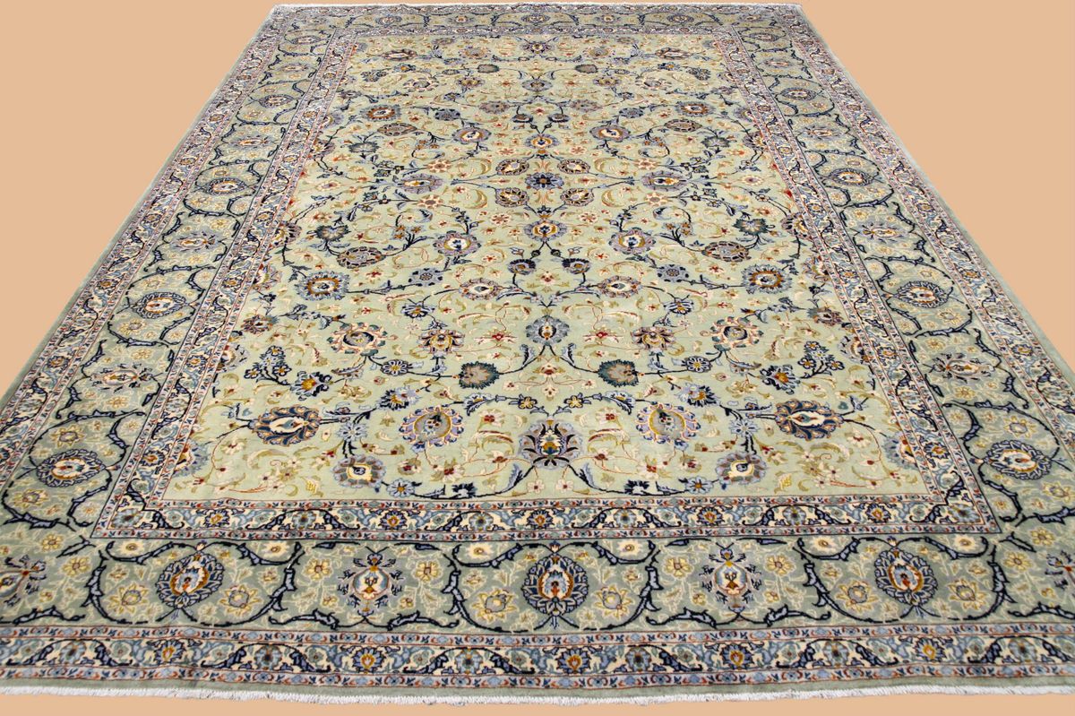 Handgeknuepfter Perserteppich Keschan Kashan ca 378 x 270 cm SIGNIERT