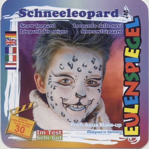 SCHNEELEOPARD, EULENSPIEGEL AQUA SCHMINKE