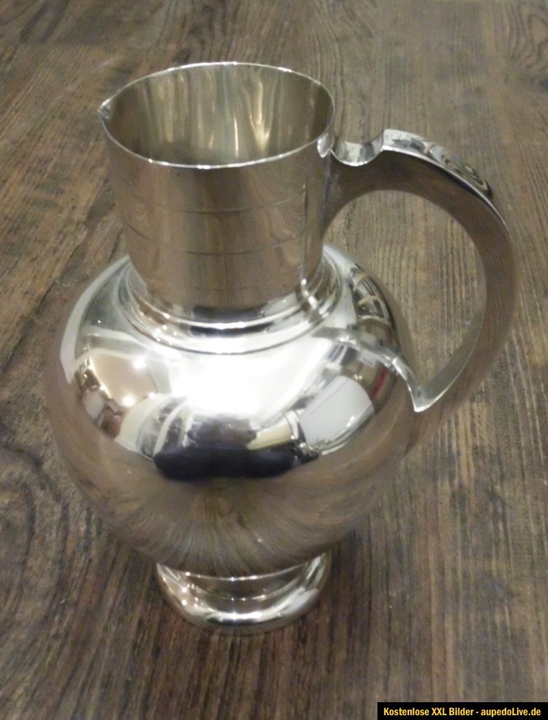 Dragsted Weinkrug Krug Jug Silber 830 Kopenhagen 1907, 396 Gramm