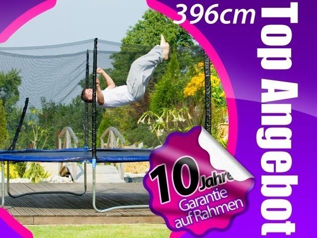 Gartentrampolin 396 cm Trampolin 3,96m mit Netz NEU