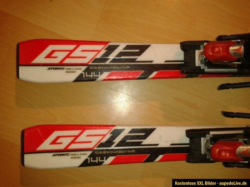 Atomic GS 12 Race Carving Ski mit Bindung 144cm rot weiss mit Bindung