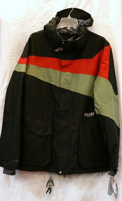 MENS VOLCOM ACCELERATE SNOWBOARD JACKET BLACK MEDIUM LARGE XLARGE 2012