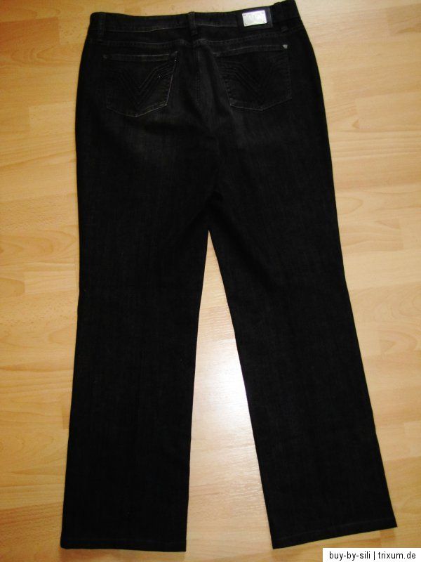 CAMBIO Norah Straight JEANS Hose SCHWARZ Swarovski 42 44 W32 L30 wNEU