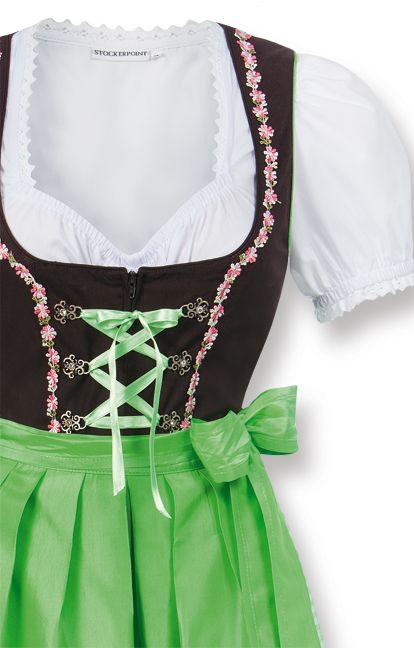 Stockerpoint Minidirndl 3tlg. Judy apfel karo 50 cm Wiesn Dirndl