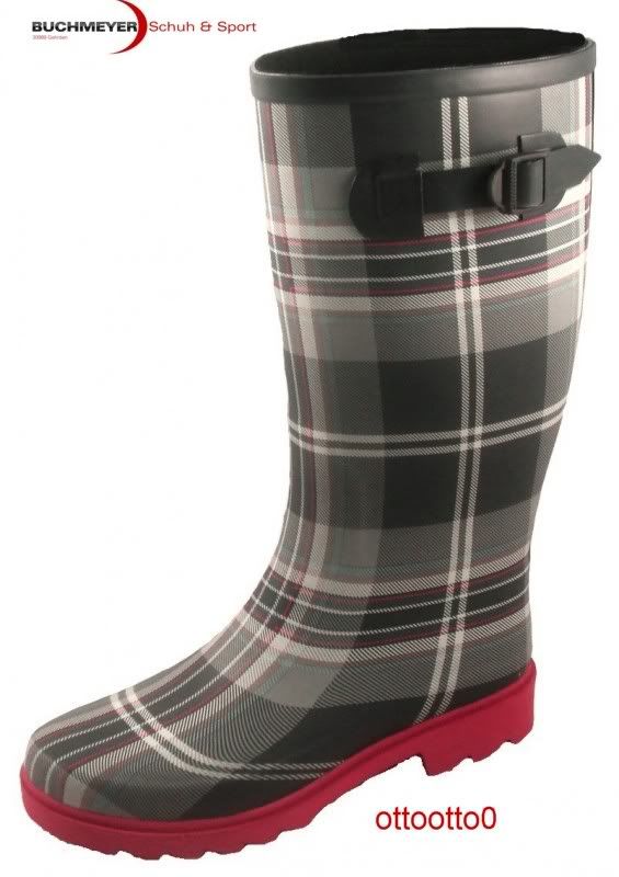 Damen Gummistiefel GEFÜTTERT Warmfutter grau/mult Gr.38