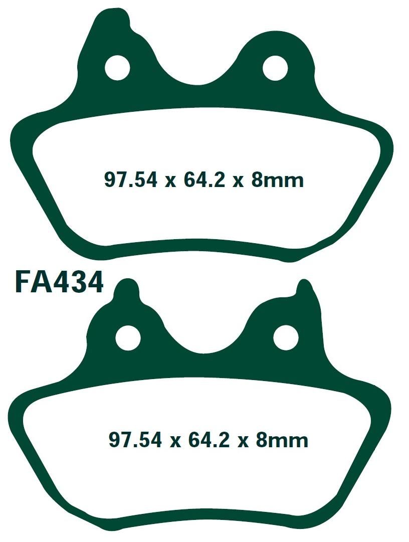 EBC Bremsbeläge FA434 Hinterachse HARLEY DAVIDSON FLSTF/FLSTFi Fat