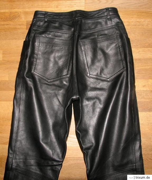 Damen  Lederjeans / Lederhose aus LAMM  NAPPALEDER in schwarz Gr