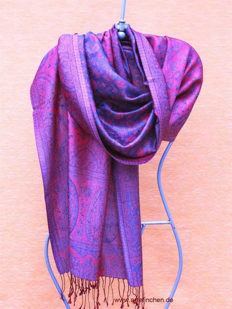 Pashmina, Seidenschal, Damenschal, Stola, silkscarf, violett, lila