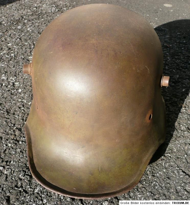 Deutscher Stahlhelm M18   Kavallerie mit Ohrenausschnitt 1. WK   Sehr