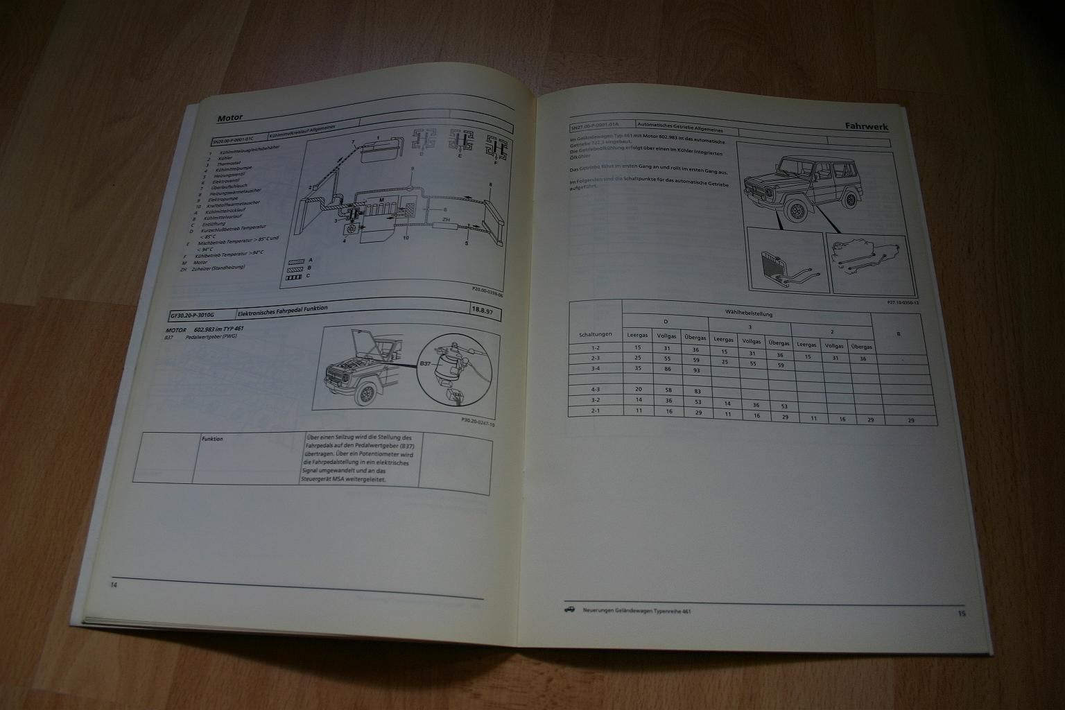 Original Werkstatthandbuch Mercedes W461 G Modell 461