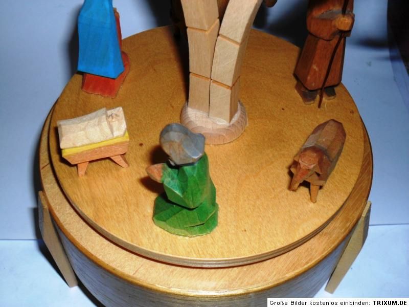 KRIPPE SPIELUHR SPIELDOSE  Weihnachten  Kunst  Volkskunst