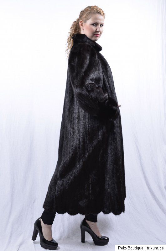 NERZMANTEL DARK BLACK SAGA MINK fur coat wie blackglama Nerzswinger