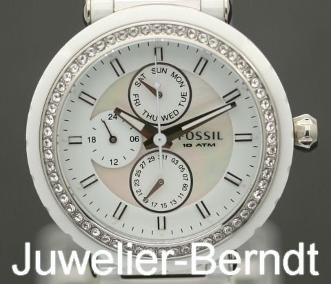 Fossil Damen Uhr mit Keramikarmband CE1008  NEU 