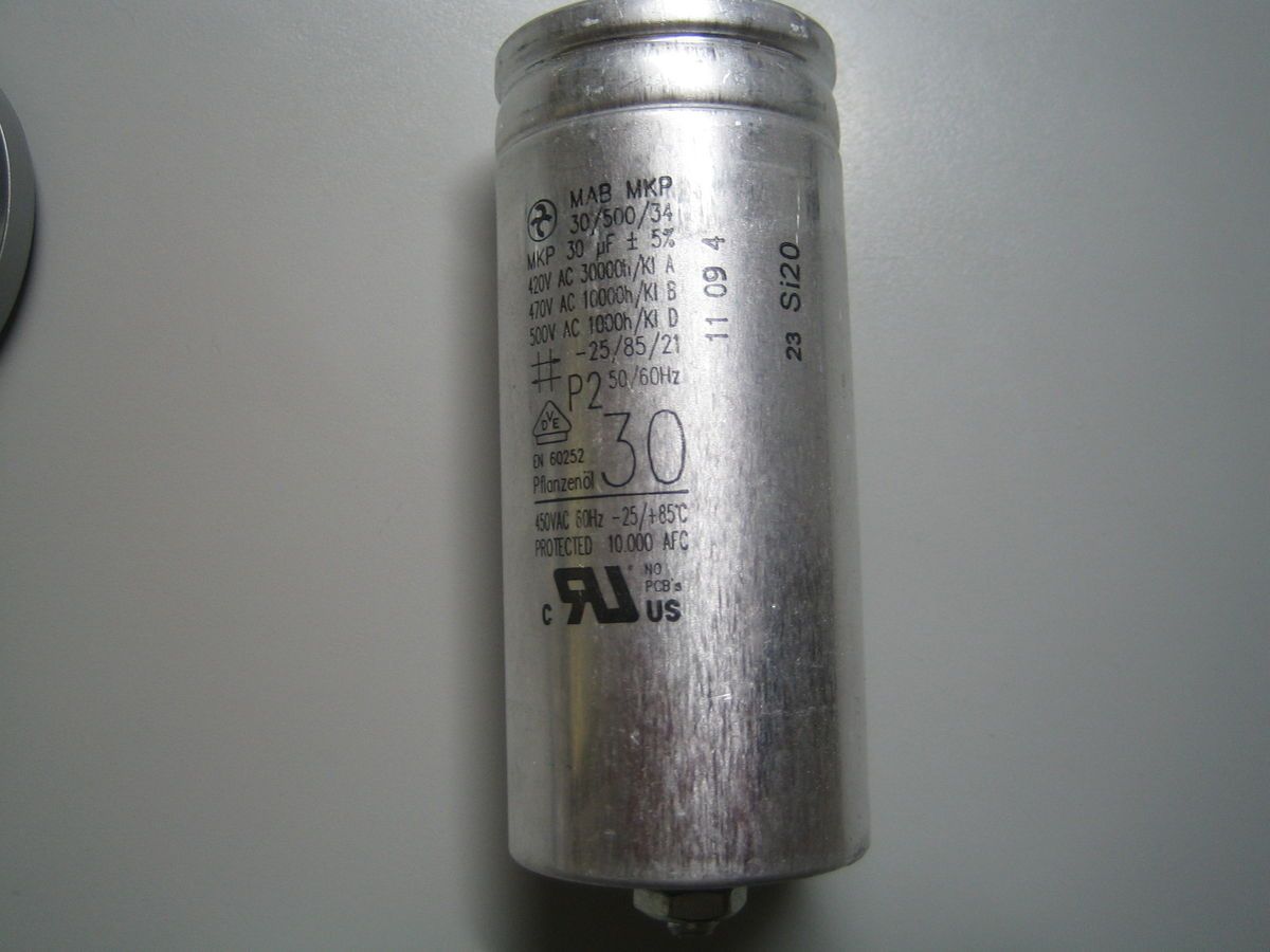 30µF MAB MKP Motorkondensator 420V / 470V / 500V