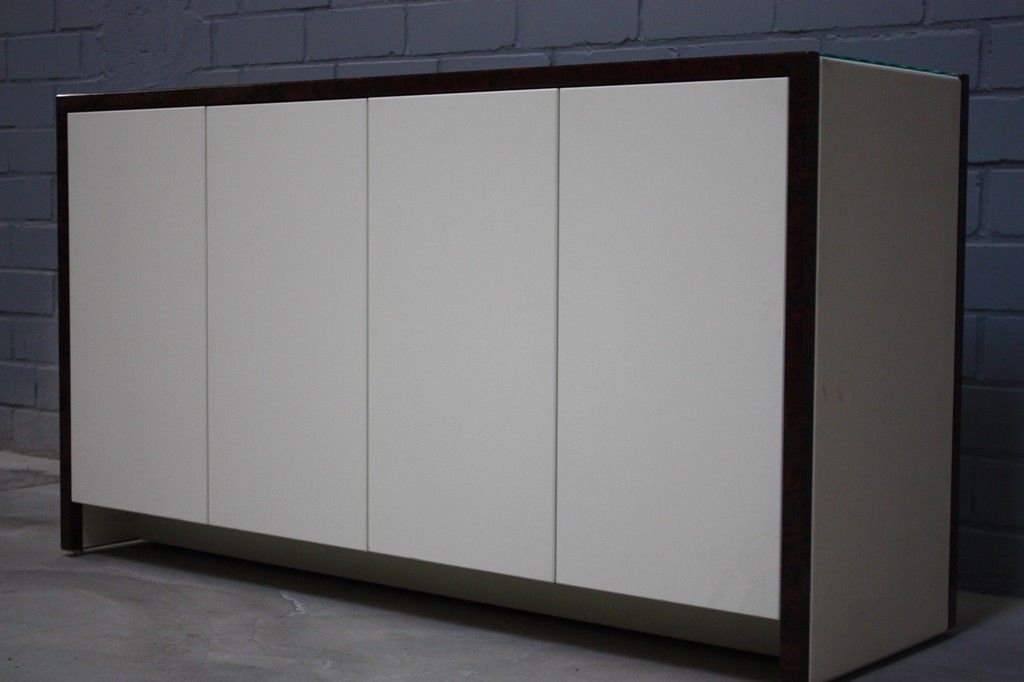 Rolls Royce Design Sideboard Luxus pur Leder Wurzelholz