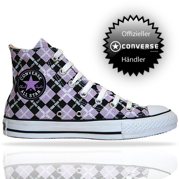 CONVERSE ALL STAR CHUCKS SCHUHE EU 37 UK 4,5 ARGYLE SKA LILA KARIERT